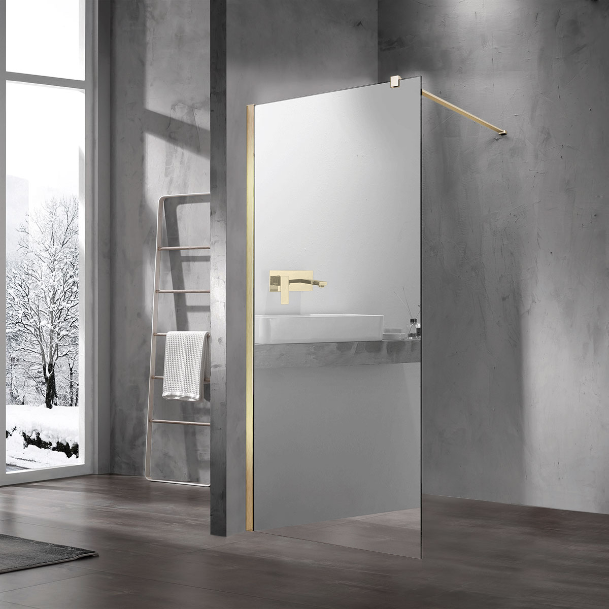 Душевая перегородка Vincea Walk-In VSW-1H100MRG, 100х200, матовый золотой, стекло зеркальное, VSW-1H100MRG
Душевая перегородка Vincea Walk-In VSW-1H100MRG, 100х200, матовый золотой, стекло зеркальное, VSW-1H100MRG