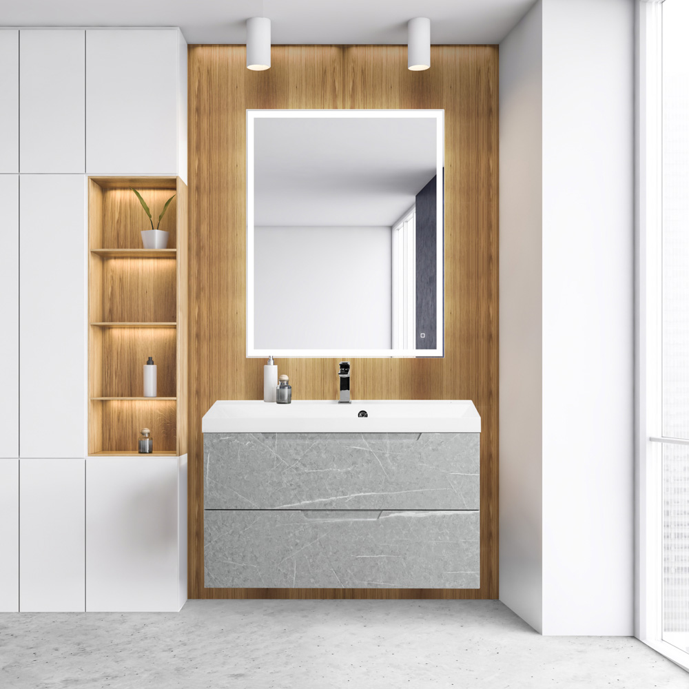 Мебель для ванной BelBagno Vittoria 90 подвесная, 2 ящика, Toros Bianco (раковина BB900/450-LV-MR-AST), Серый матовый, VITTORIA-900-2C-SO-TB-P
Мебель для ванной BelBagno Vittoria 90 подвесная, 2 ящика, Toros Bianco (раковина BB900/450-LV-MR-AST), Серый матовый, VITTORIA-900-2C-SO-TB-P