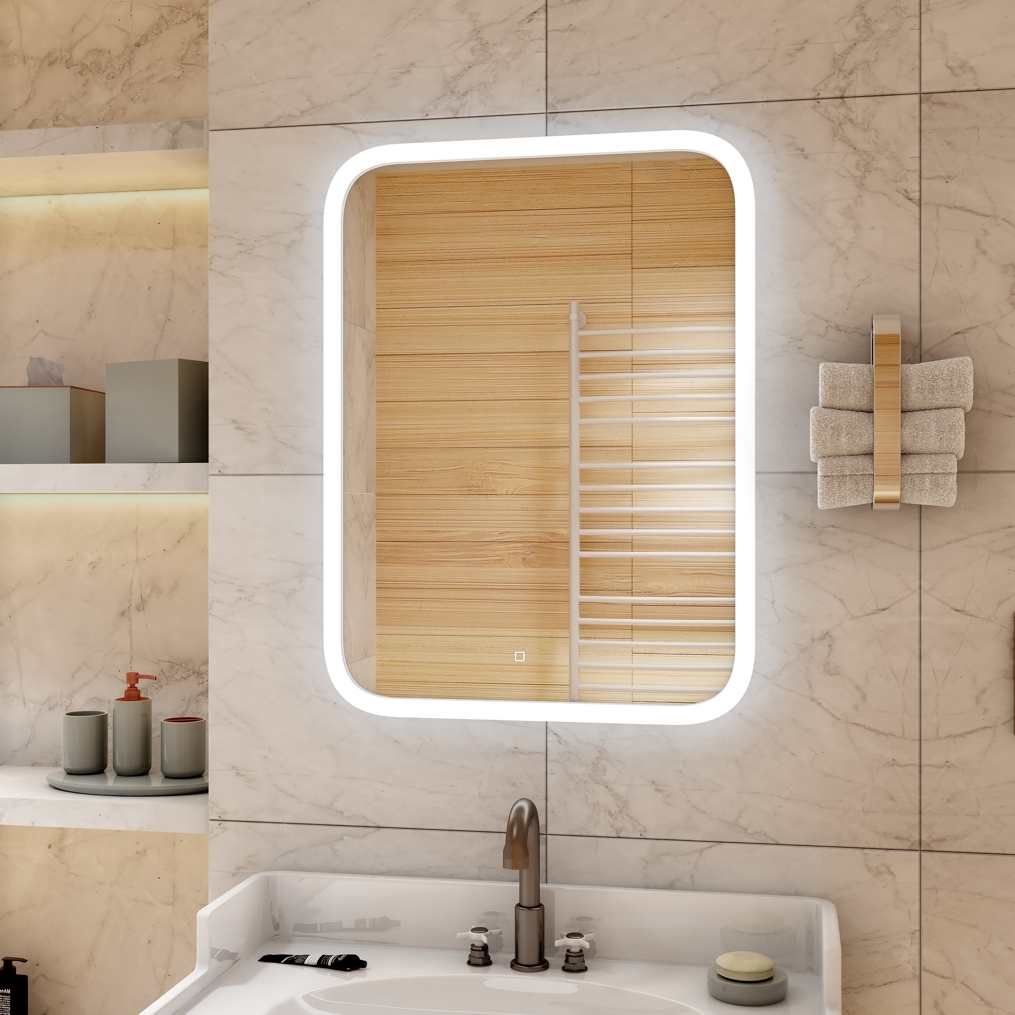 Зеркало Континент Glamour LED 80х90 с подсветкой, с сенсорным выключателем, Белый / зеркало, Glamour LED ЗЛП440
Зеркало Континент Glamour LED 80х90 с подсветкой, с сенсорным выключателем, Белый / зеркало, Glamour LED ЗЛП440