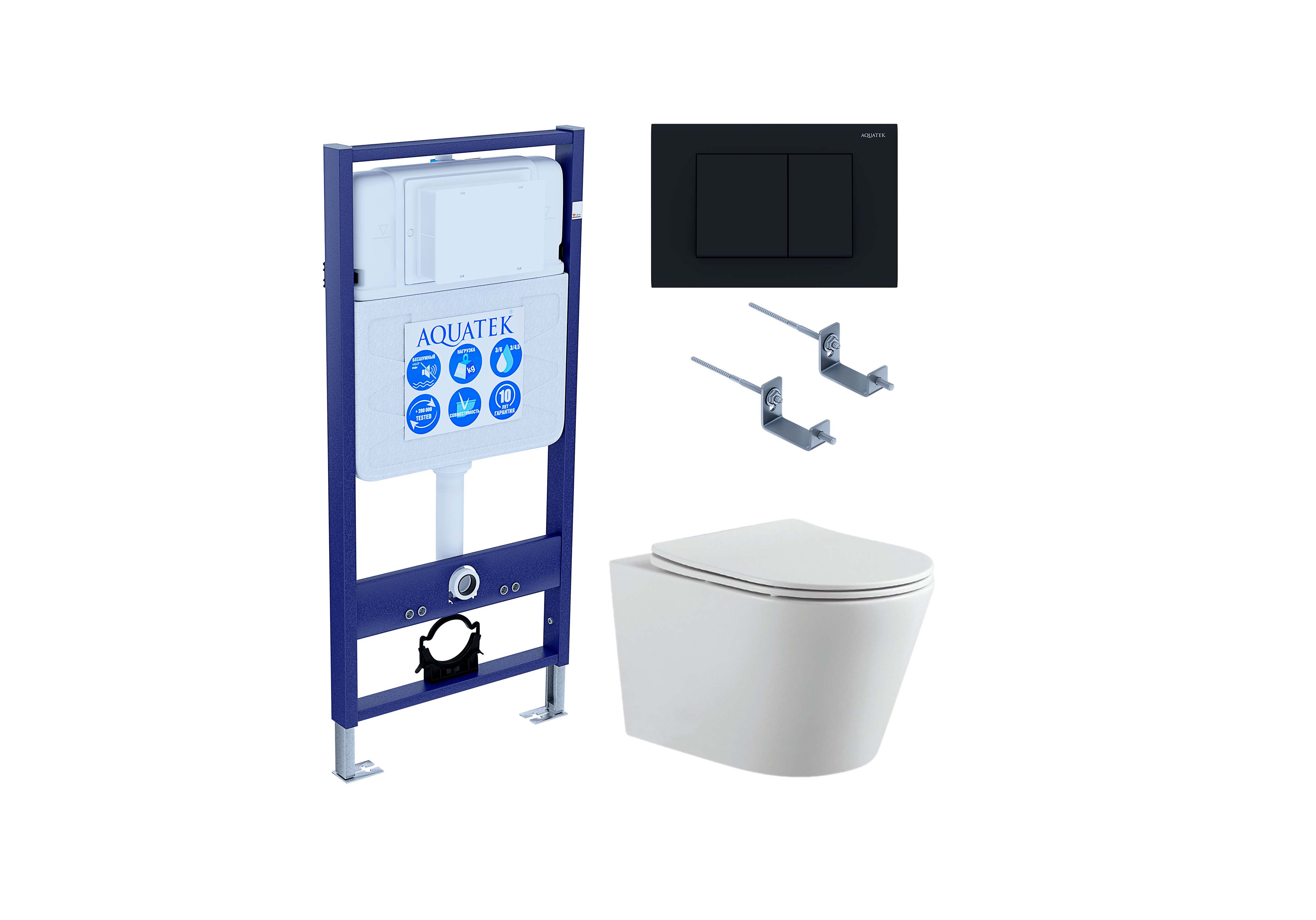 Комплект инсталляция Aquatek Standart INS-0000012 + унитаз Вега AQ1905-00 + кнопка KDI-0000012 + комплект креплений, Белый, Set AQUATEK ВЕГА-012 4в1
Комплект инсталляция Aquatek Standart INS-0000012 + унитаз Вега AQ1905-00 + кнопка KDI-0000012 + комплект креплений, Белый, Set AQUATEK ВЕГА-012 4в1