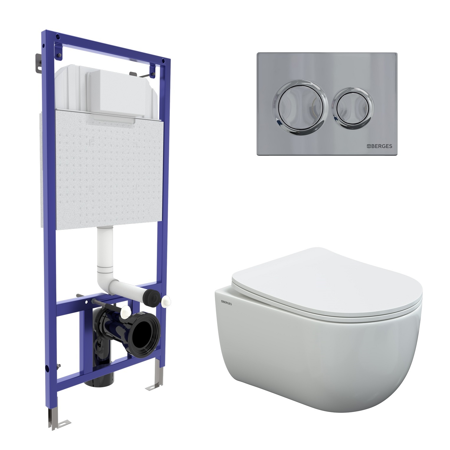 Комплект Berges 043241 инсталляция Novum 525 + кнопка О3 хром глянец + унитаз Ventas Rimless, Белый / хром, 043241
Комплект Berges 043241 инсталляция Novum 525 + кнопка О3 хром глянец + унитаз Ventas Rimless, Белый / хром, 043241