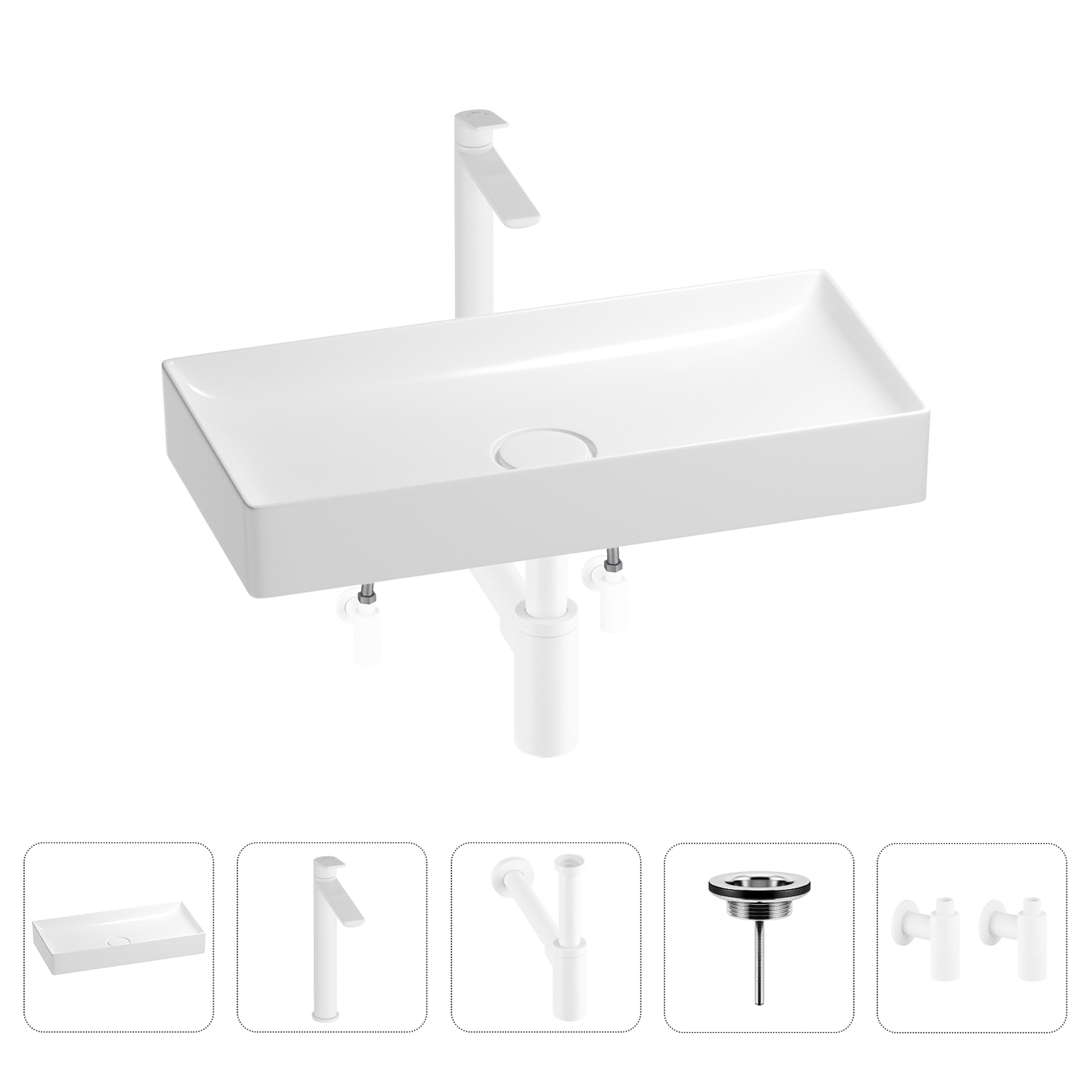 Раковина для ванной Wellsee Pure BY Wellsee 201004430 в наборе 5 в 1, Белый, 201004430
Раковина для ванной Wellsee Pure BY Wellsee 201004430 в наборе 5 в 1, Белый, 201004430