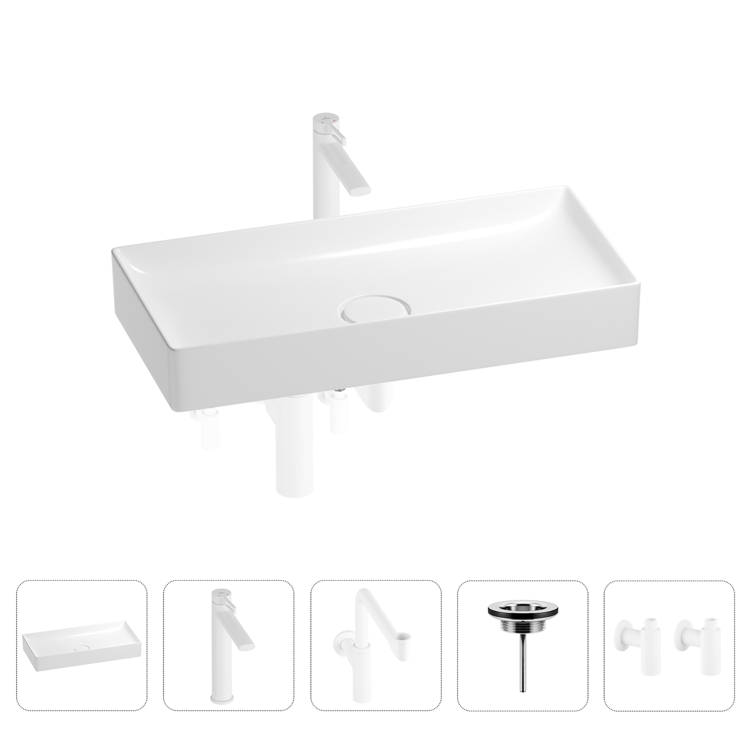 Раковина для ванной Wellsee Pure BY Wellsee 201004475 в наборе 5 в 1, Белый, 201004475
Раковина для ванной Wellsee Pure BY Wellsee 201004475 в наборе 5 в 1, Белый, 201004475