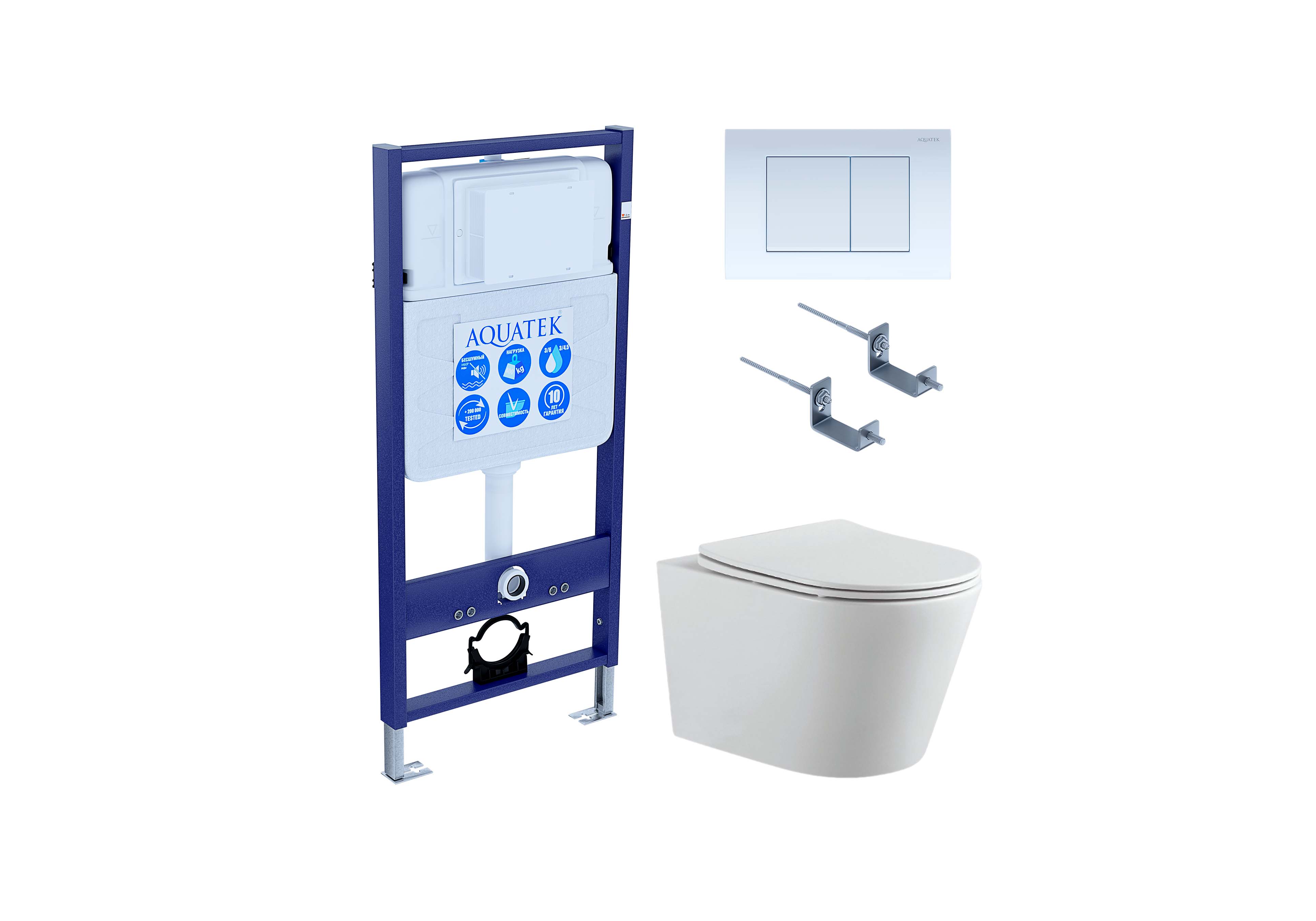 Комплект инсталляция Aquatek Standart INS-0000012 + унитаз Вега AQ1905-00 + кнопка KDI-0000009 + комплект креплений, Белый, Set AQUATEK ВЕГА-009 4в1
Комплект инсталляция Aquatek Standart INS-0000012 + унитаз Вега AQ1905-00 + кнопка KDI-0000009 + комплект креплений, Белый, Set AQUATEK ВЕГА-009 4в1