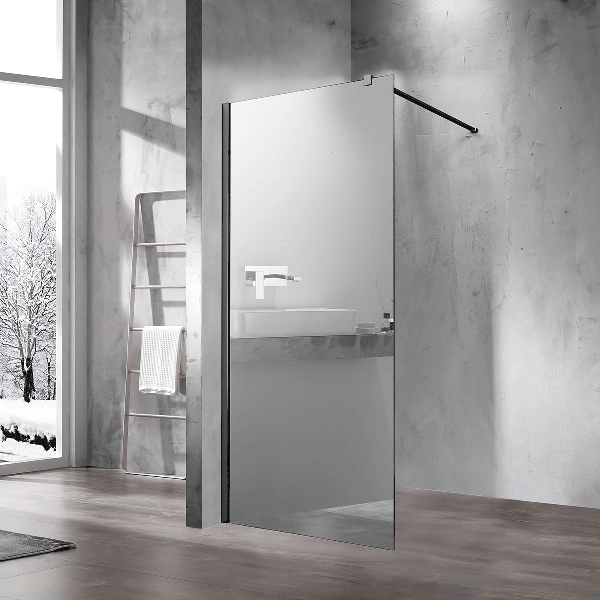 Душевая перегородка Vincea Walk-In VSW-1H100MRB, 100х200, черный, стекло зеркальное, VSW-1H100MRB
Душевая перегородка Vincea Walk-In VSW-1H100MRB, 100х200, черный, стекло зеркальное, VSW-1H100MRB