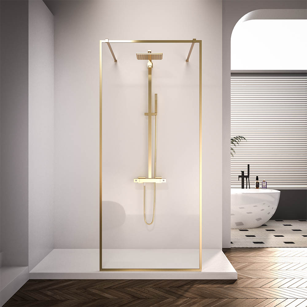 Душевая перегородка Veconi Korato KR-90G 120x200 см, профиль брашированное золото, стекло прозрачное, KR90G-120-01-C4
Душевая перегородка Veconi Korato KR-90G 120x200 см, профиль брашированное золото, стекло прозрачное, KR90G-120-01-C4