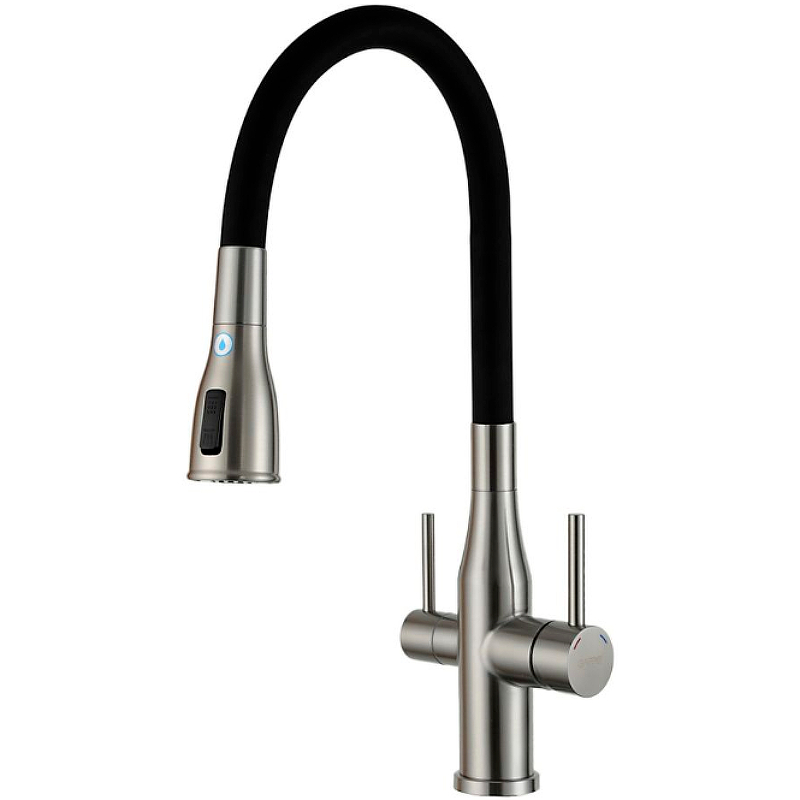 Смеситель для кухонной мойки Gappo G4399-65 с гибким изливом, сатин/черный, G4399-65
Смеситель для кухонной мойки Gappo G4399-65 с гибким изливом, сатин/черный, G4399-65