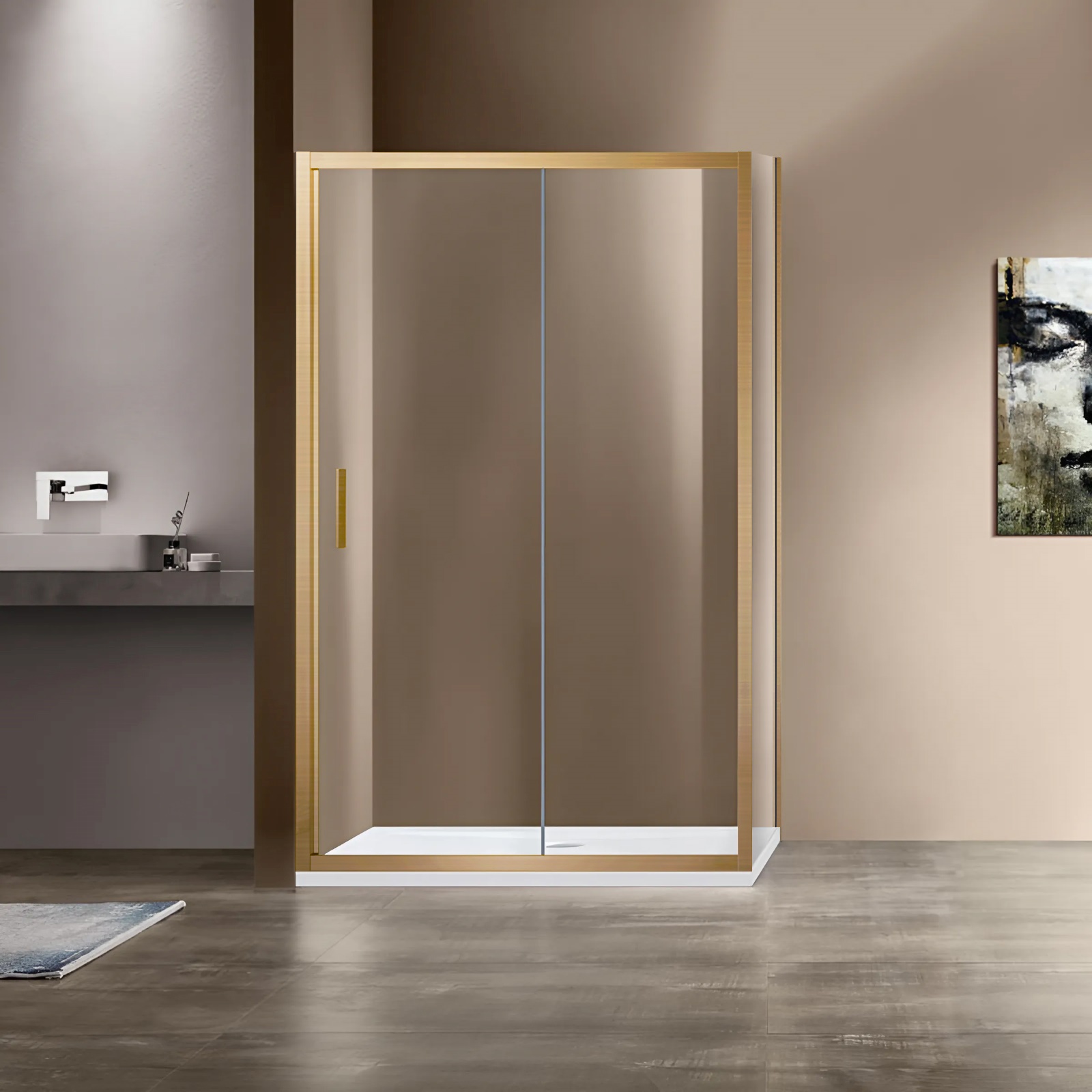 Душевой уголок Vincea Garda VSR-1G8013CLG, 130х80, брашированное золото, стекло прозрачное, VSR-1G8013CLG
Душевой уголок Vincea Garda VSR-1G8013CLG, 130х80, брашированное золото, стекло прозрачное, VSR-1G8013CLG