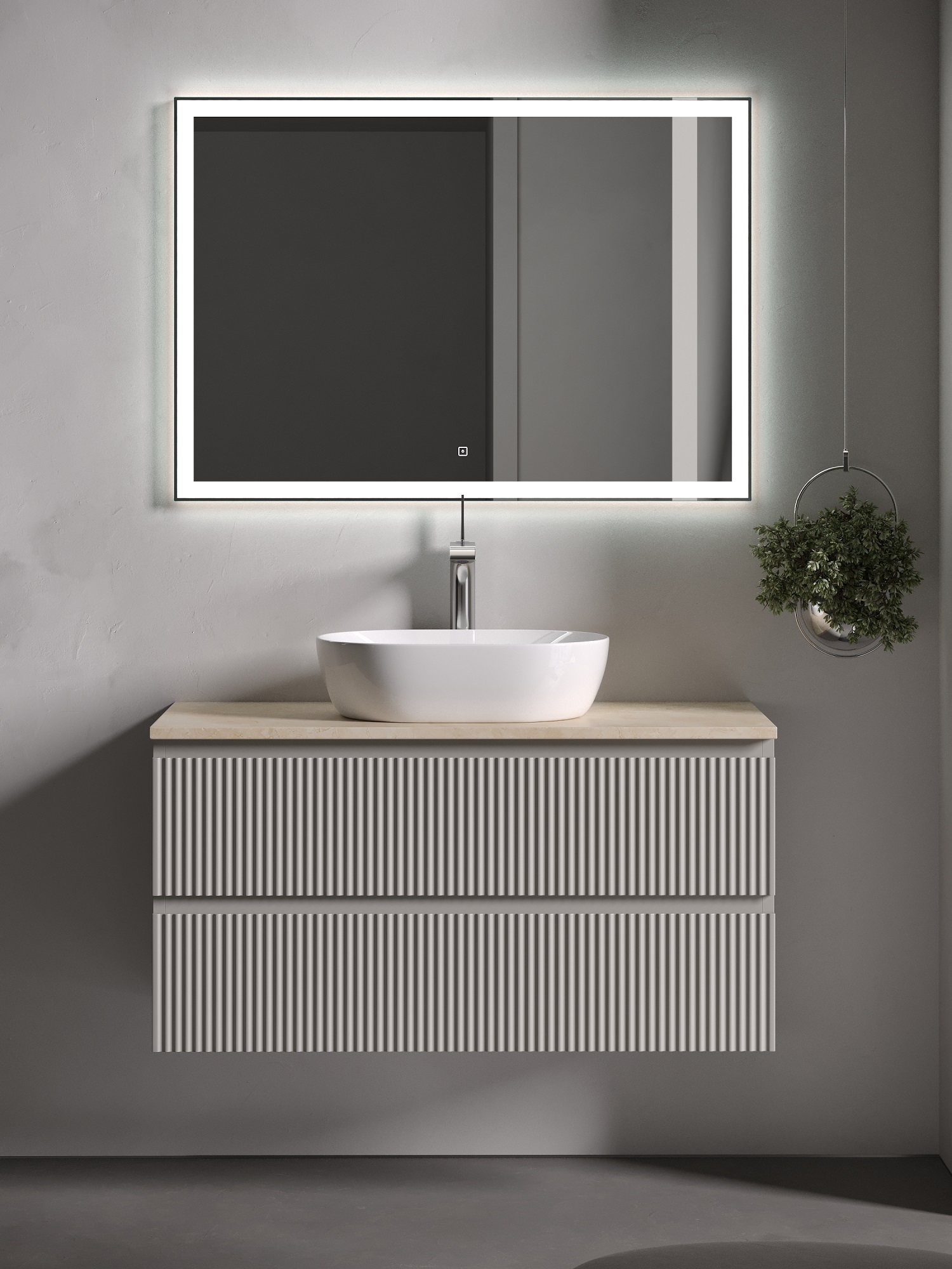 Мебель для ванной Sancos Snob R 100 подвесная, столешница kreman, Beige Soft (с отверстием под смеситель), Бежевый, Snob R SNR100CE
Мебель для ванной Sancos Snob R 100 подвесная, столешница kreman, Beige Soft (с отверстием под смеситель), Бежевый, Snob R SNR100CE