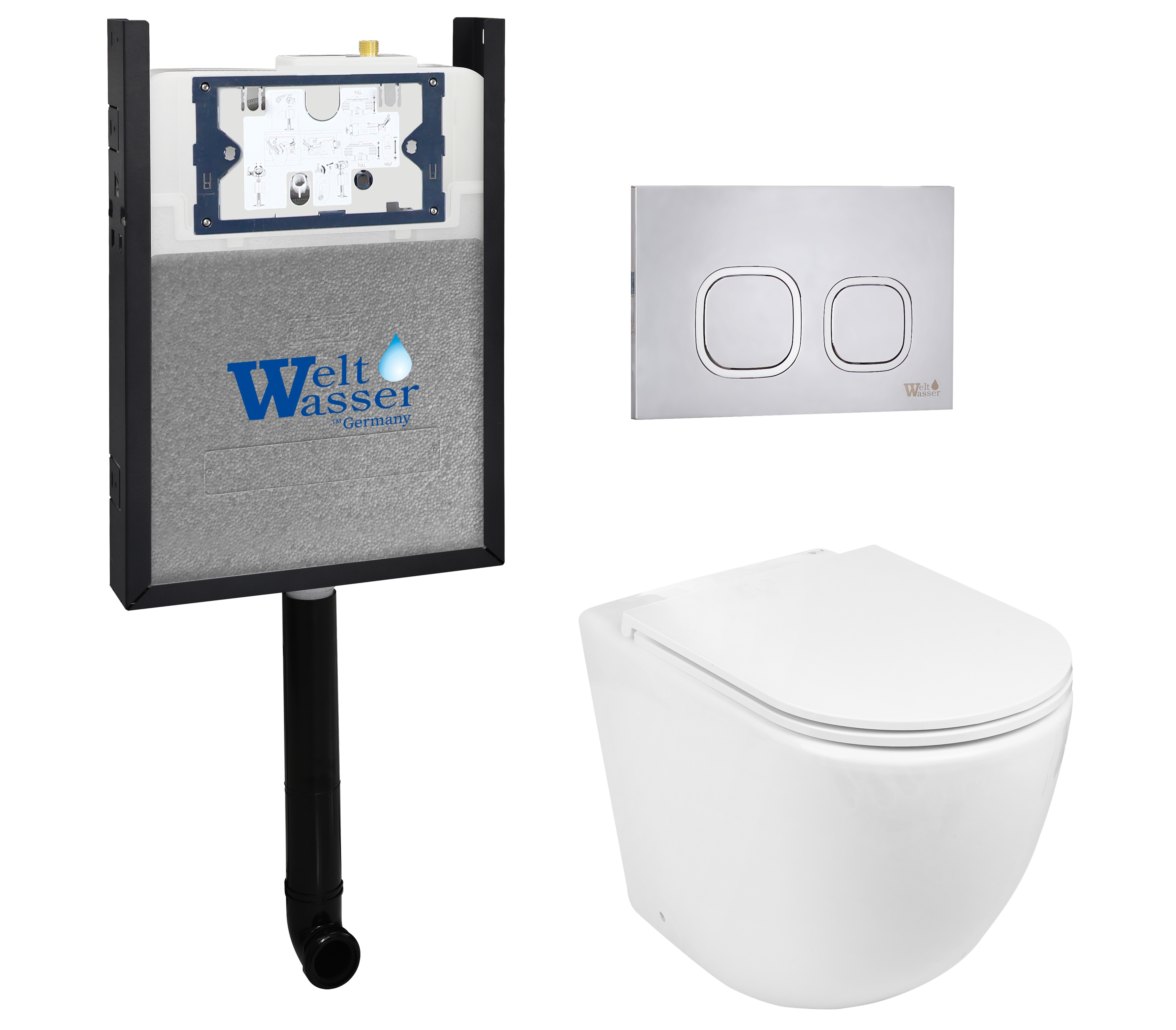 Комплект WeltWasser 10000011790 унитаз SK Merzbach 002 GL-WT + инсталляция AMBERG 404 + кнопка Amberg RD-MT CR, Белый глянцевый, 10000011790
Комплект WeltWasser 10000011790 унитаз SK Merzbach 002 GL-WT + инсталляция AMBERG 404 + кнопка Amberg RD-MT CR, Белый глянцевый, 10000011790