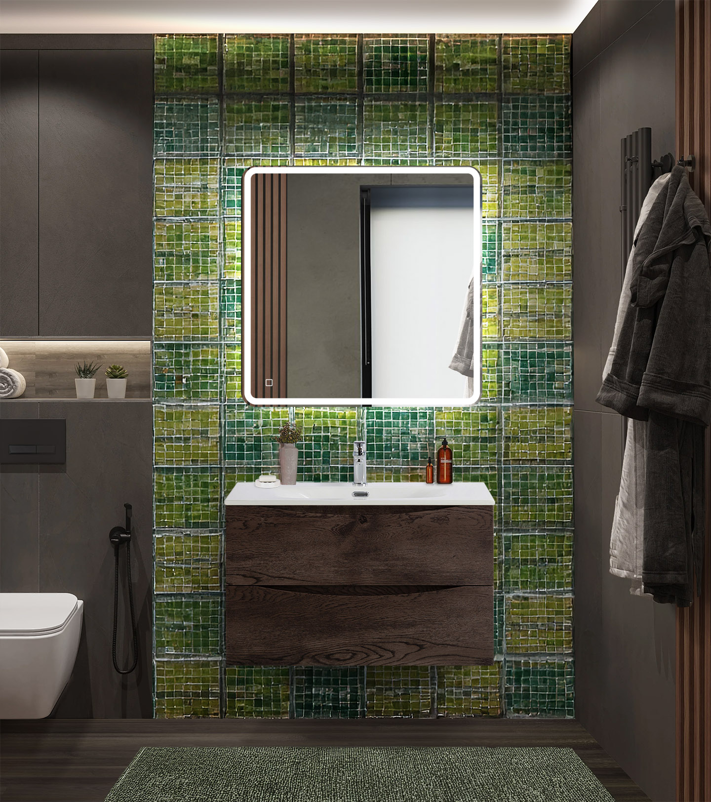 Мебель для ванной BelBagno Marino-Cer-N 80 подвесная, 2 ящика, Rovere Nature Grigio, Темное дерево, MARINO-CER-N-800-2C-SO-RNG-P
Мебель для ванной BelBagno Marino-Cer-N 80 подвесная, 2 ящика, Rovere Nature Grigio, Темное дерево, MARINO-CER-N-800-2C-SO-RNG-P