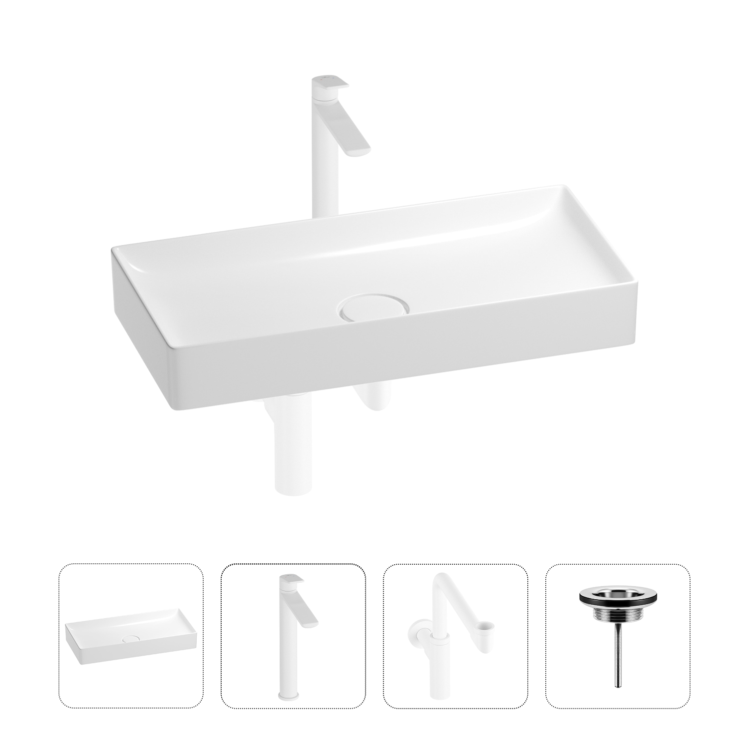 Раковина для ванной Wellsee Pure BY Wellsee 201002785 в наборе 4 в 1, Белый, 201002785
Раковина для ванной Wellsee Pure BY Wellsee 201002785 в наборе 4 в 1, Белый, 201002785