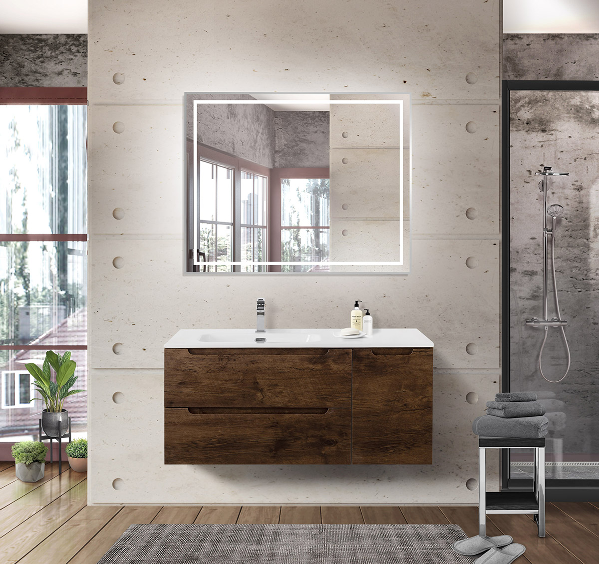 Мебель для ванной BelBagno Etna 100 L подвесная, 2 ящика, 1 дверца, Rovere Moro, Темное дерево, ETNA-1000-2C-1A-SO-RW-L
Мебель для ванной BelBagno Etna 100 L подвесная, 2 ящика, 1 дверца, Rovere Moro, Темное дерево, ETNA-1000-2C-1A-SO-RW-L