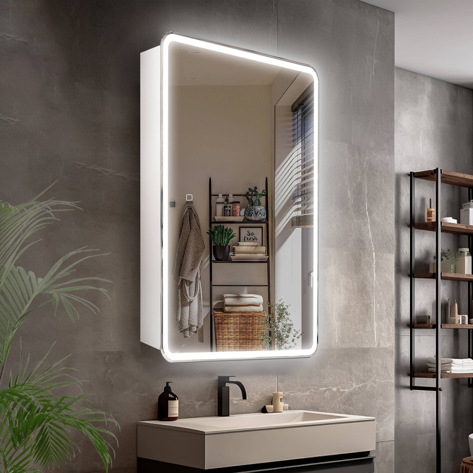Зеркало-шкаф Style Line El Fante Каре 40х80 с подсветкой, сенсор на зеркале, Белый, Каре 40
Зеркало-шкаф Style Line El Fante Каре 40х80 с подсветкой, сенсор на зеркале, Белый, Каре 40