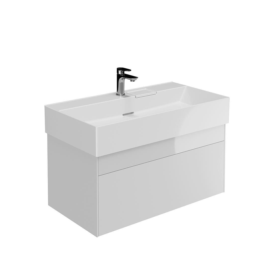 Тумба с раковиной с 1 отверстием Kerama Marazzi Logica 90 подвесная с 2 ящиками белоснежный, Белый, Logica 90
Тумба с раковиной с 1 отверстием Kerama Marazzi Logica 90 подвесная с 2 ящиками белоснежный, Белый, Logica 90