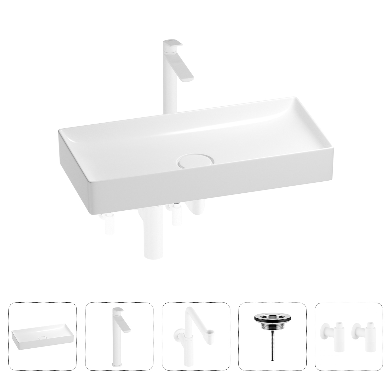 Раковина для ванной Wellsee Pure BY Wellsee 201004470 в наборе 5 в 1, Белый, 201004470
Раковина для ванной Wellsee Pure BY Wellsee 201004470 в наборе 5 в 1, Белый, 201004470