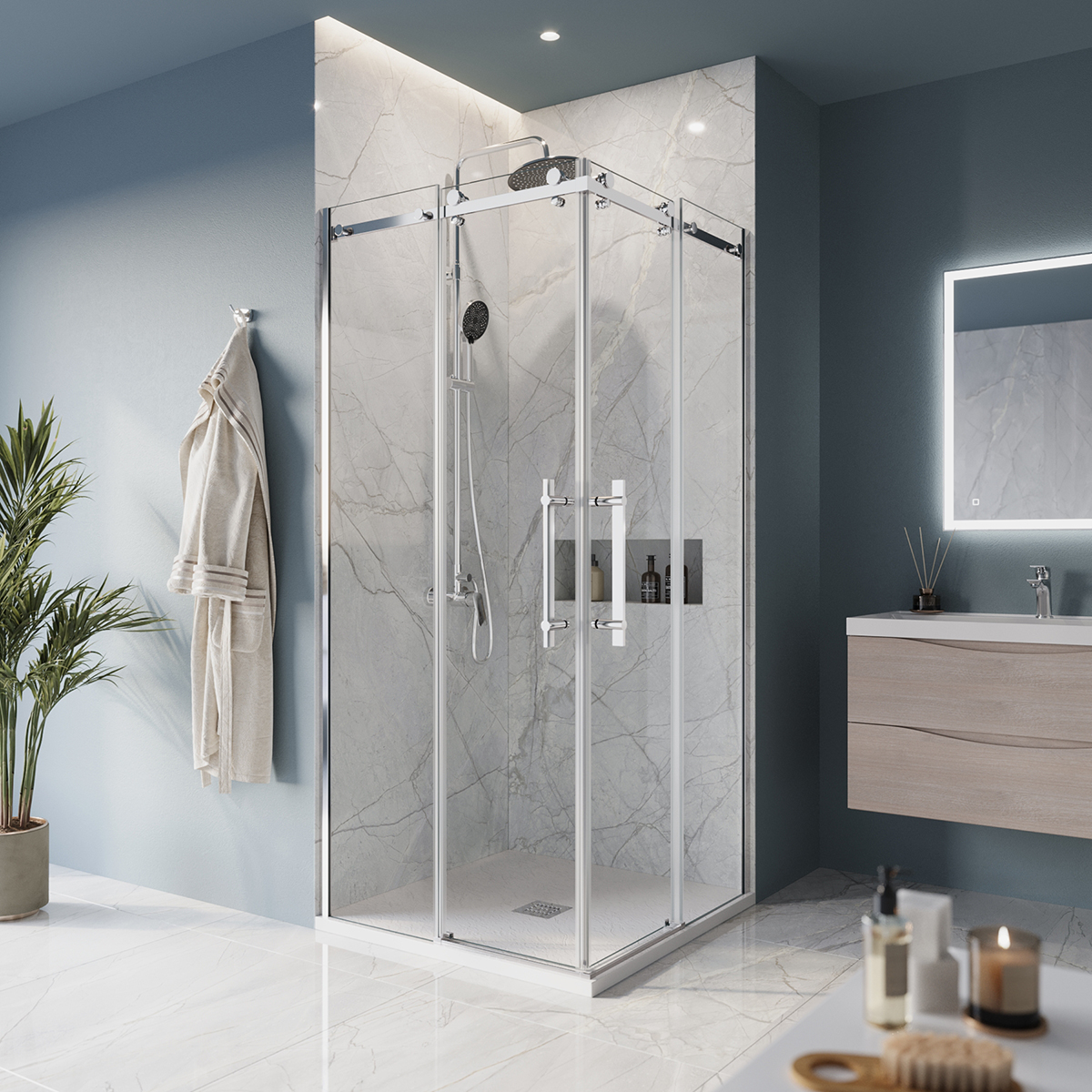 Душевой уголок BelBagno Marino 100х100 стекло прозрачное, профиль хром, MARINO-A-2-100-C-CR
Душевой уголок BelBagno Marino 100х100 стекло прозрачное, профиль хром, MARINO-A-2-100-C-CR