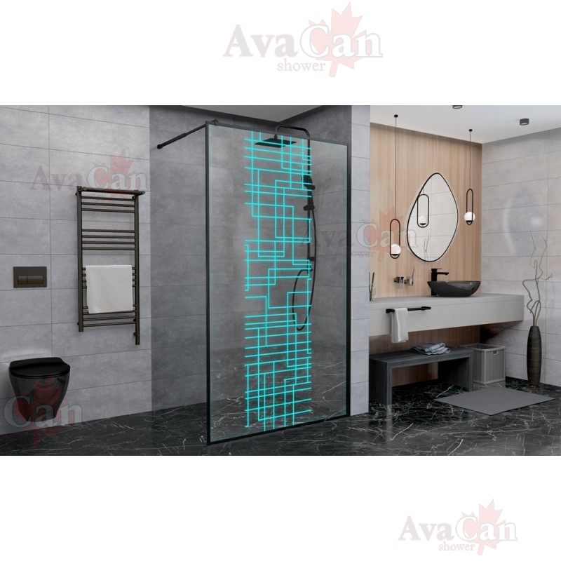 Душевая перегородка AvaCan LB120 120х200 см, профиль черный, стекло с рисунком, LB120
Душевая перегородка AvaCan LB120 120х200 см, профиль черный, стекло с рисунком, LB120