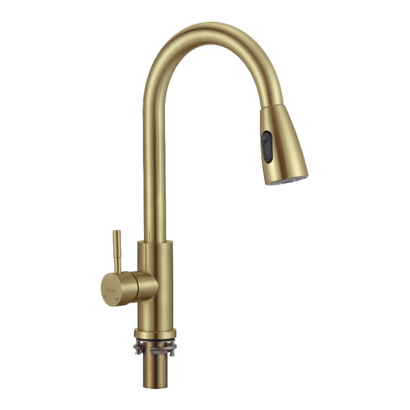 Смеситель для кухонной мойки с выдвижным изливом Savol S-002806C, золото матовое, S-002806C
Смеситель для кухонной мойки с выдвижным изливом Savol S-002806C, золото матовое, S-002806C