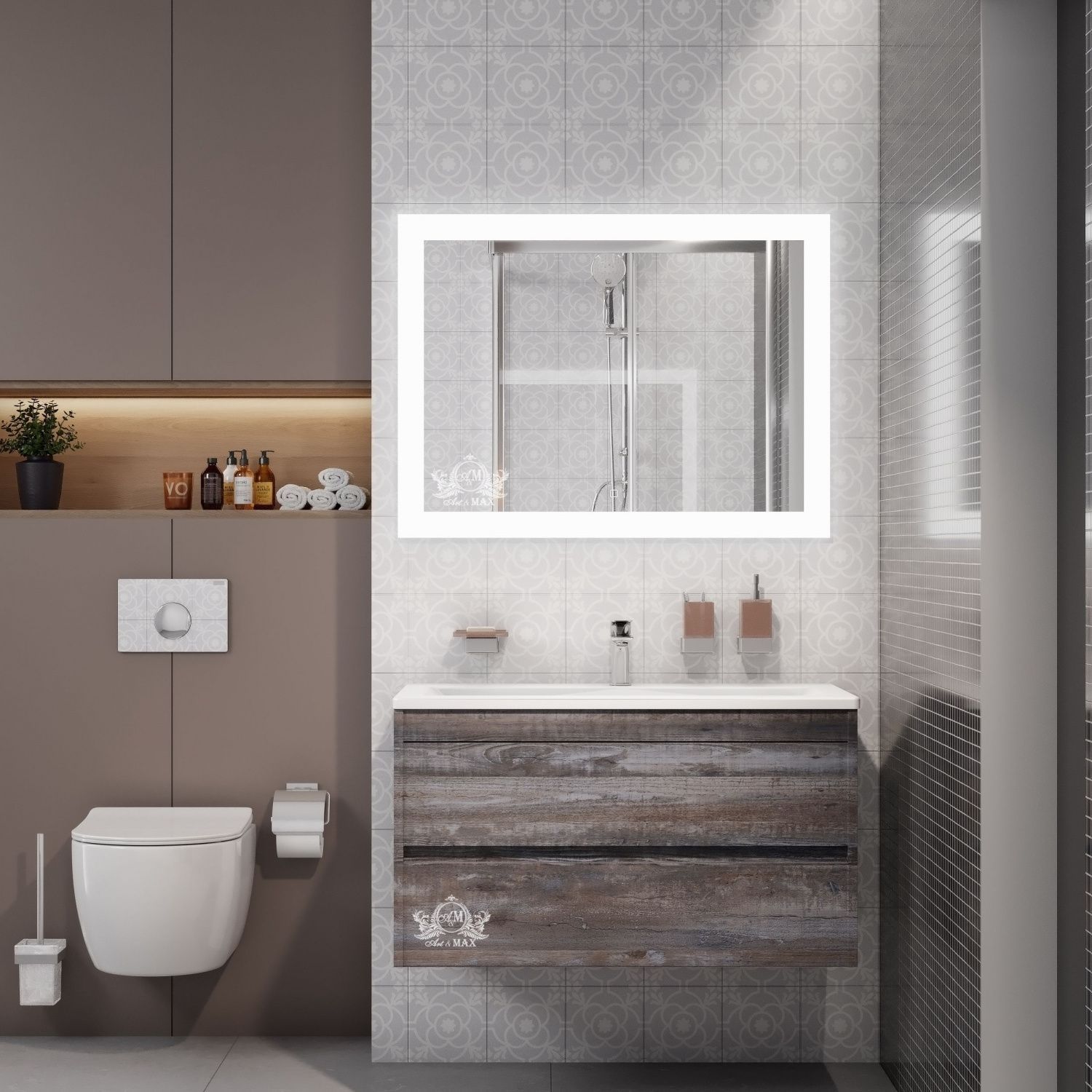 Мебель для ванной Art&Max Family-900-2C-SO-PE Pino Esotica, подвесная, Бежево-серый, Family-900-2C-SO-PE
Мебель для ванной Art&Max Family-900-2C-SO-PE Pino Esotica, подвесная, Бежево-серый, Family-900-2C-SO-PE