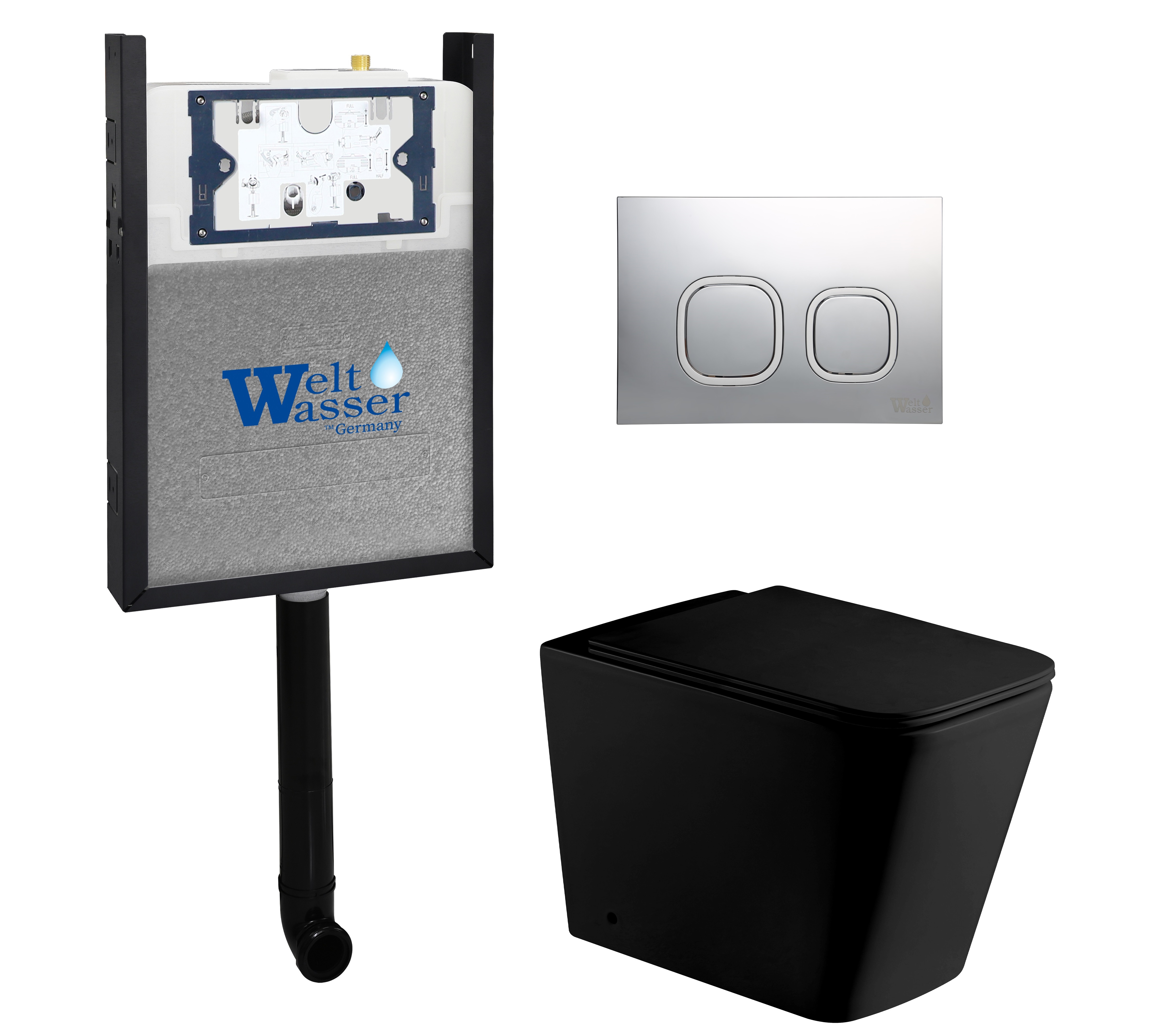 Комплект WeltWasser 10000011785 унитаз SK Gelbach 002 MT-BL + инсталляция AMBERG 404 + кнопка WW AMBERG RD-CR, Черный матовый, 10000011785
Комплект WeltWasser 10000011785 унитаз SK Gelbach 002 MT-BL + инсталляция AMBERG 404 + кнопка WW AMBERG RD-CR, Черный матовый, 10000011785