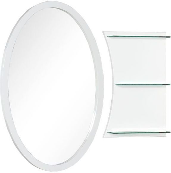 

Зеркало Aquanet Опера L/R 70 белый с полкой LED, Белый матовый, 00212365