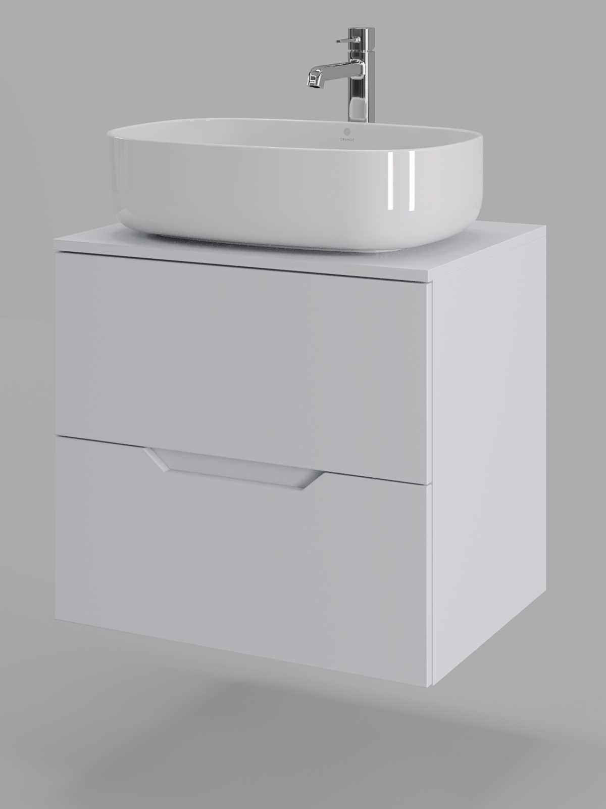 

Тумба с раковиной Orange Line 60 подвесная, белый матовый (раковина Orange B07-540W), Li-60TuwMDF+B07-540W