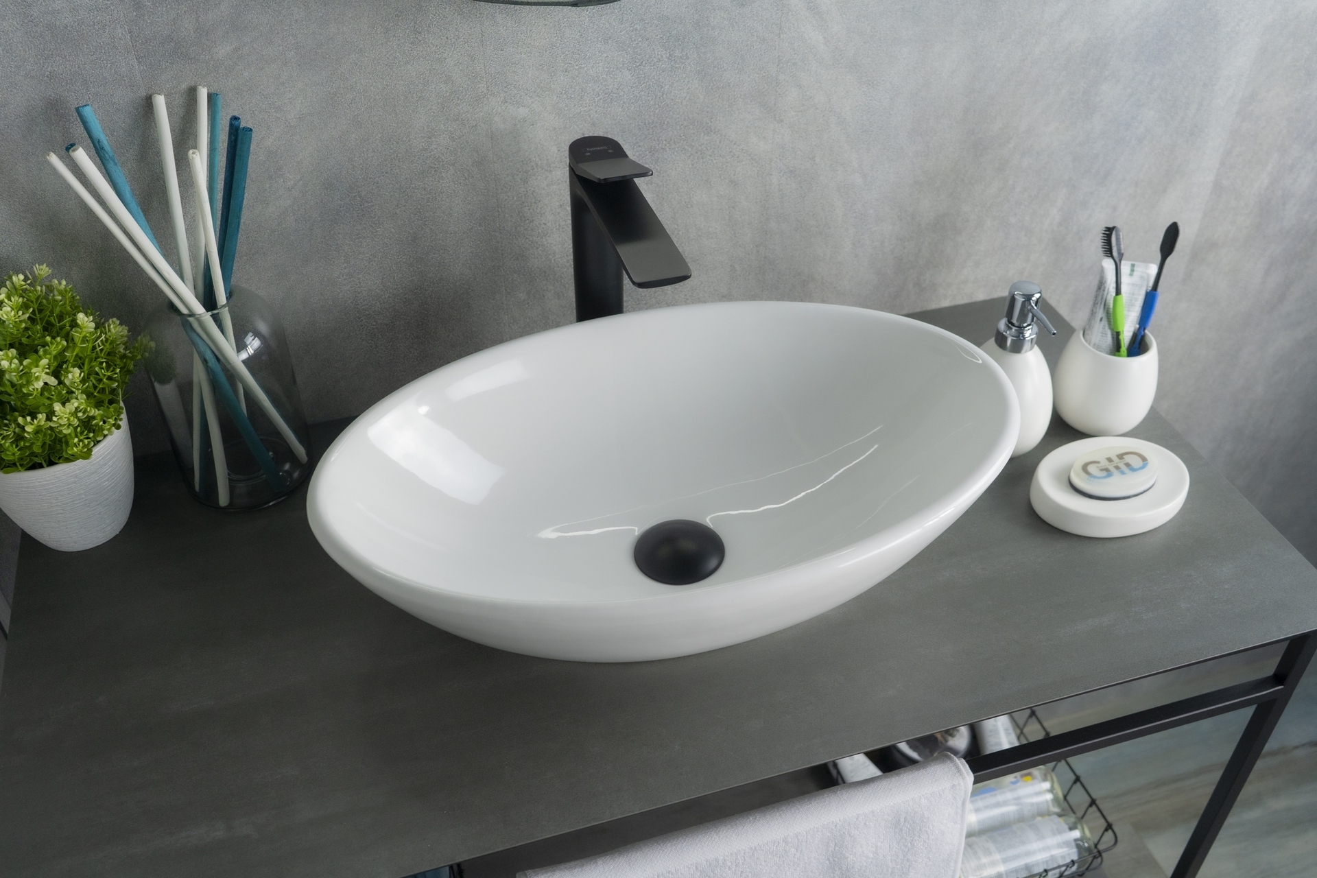 

Раковина Gid Lago N9021 накладная 52х32 белая, Белый, Lago N9021