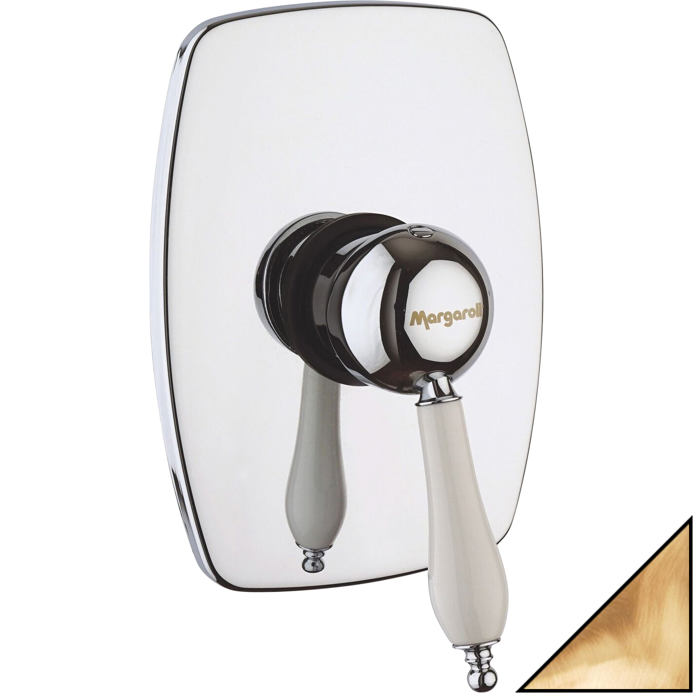 

Смеситель Margaroli Classica RU1007AA01BR для душа, Белый;бронза, Classica RU1007AA01BR