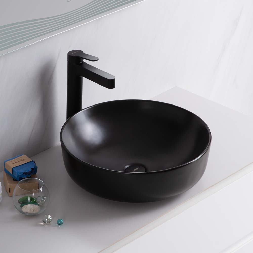 

Раковина BelBagno BB1315-H301 накладная 41х41 см, черная матовая, Черный, BB1315-H301