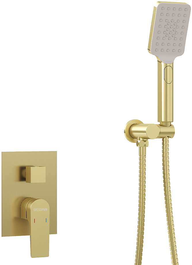 

Душевой комплект Grossman Classic 501.K35.04.320 золото брашированное, Золотой, 501.K35.04.320