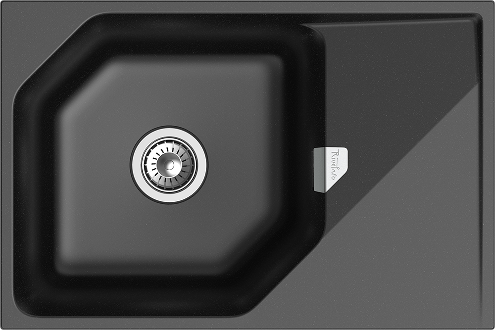 

Мойка кухонная Rivelato Locus LS-75 nero, Черный, Locus LS-75