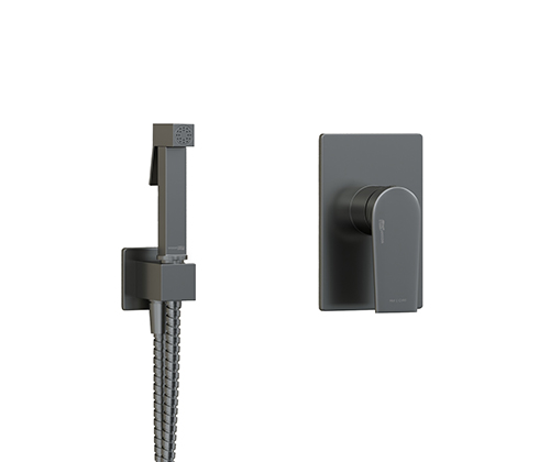 

Гигиенический душ WasserKRAFT Wiese A84095 со смесителем, оружейная сталь, A84095