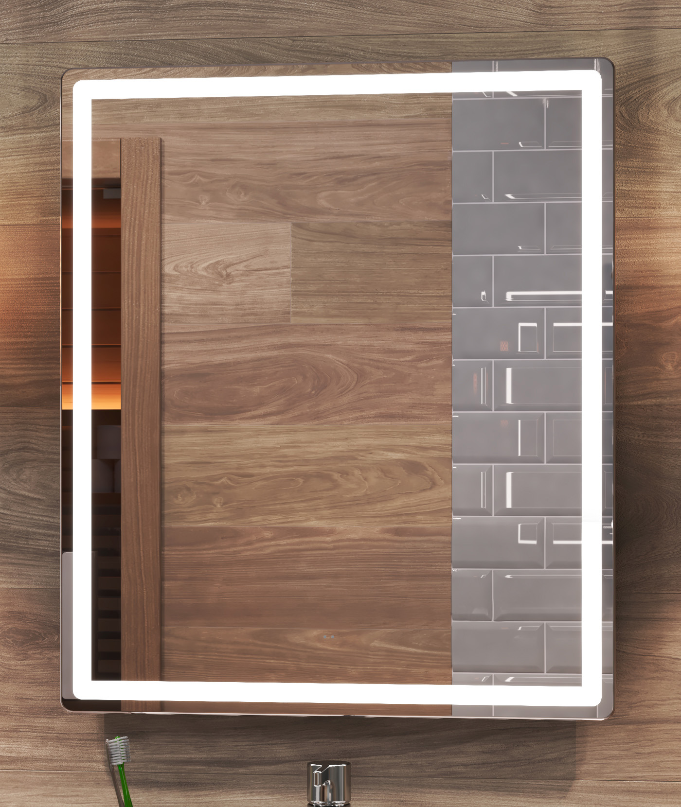 

Зеркало Vigo Geometry Classic 60 с подсветкой, бесконтактное включение (на взмах), Geometry Classic 60 072