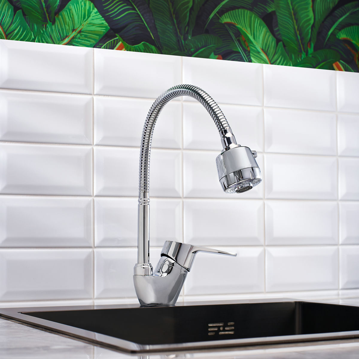 

Смеситель для кухонной мойки BOOU B8282-10F-SE025 хром, B8282-10F-SE025