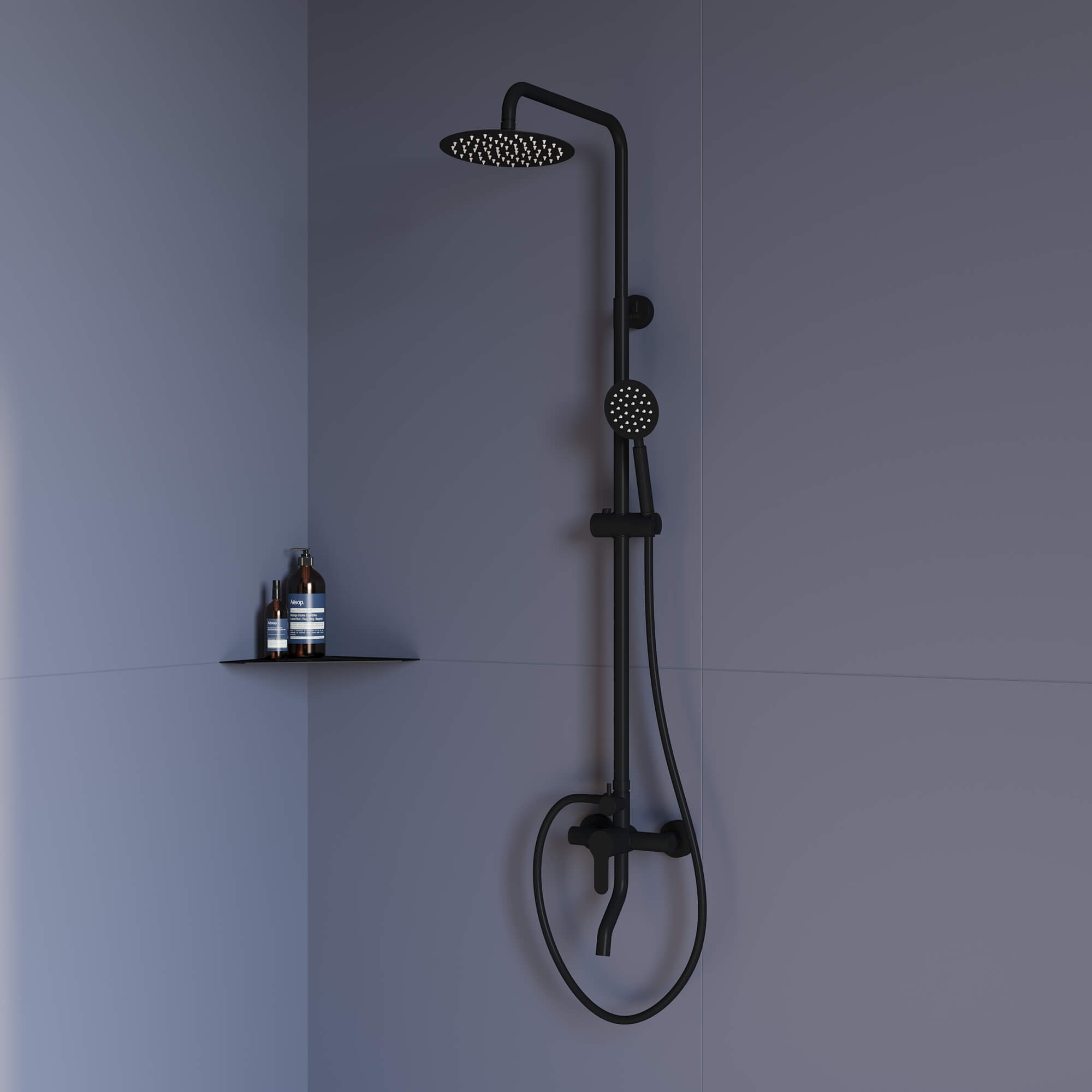 

Душевая стойка RGW Shower Panels SP-24B черная, Черный, SP-24B