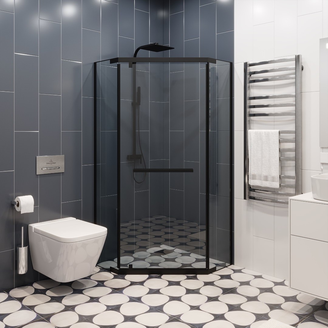 

Душевой уголок Ceruttispa Chika ZP101B 100x100 без поддона, ZP101B