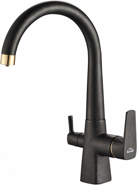 

Смеситель Steel Hammer SH 819 BLACK BR для кухонной мойки, Черный / бронза