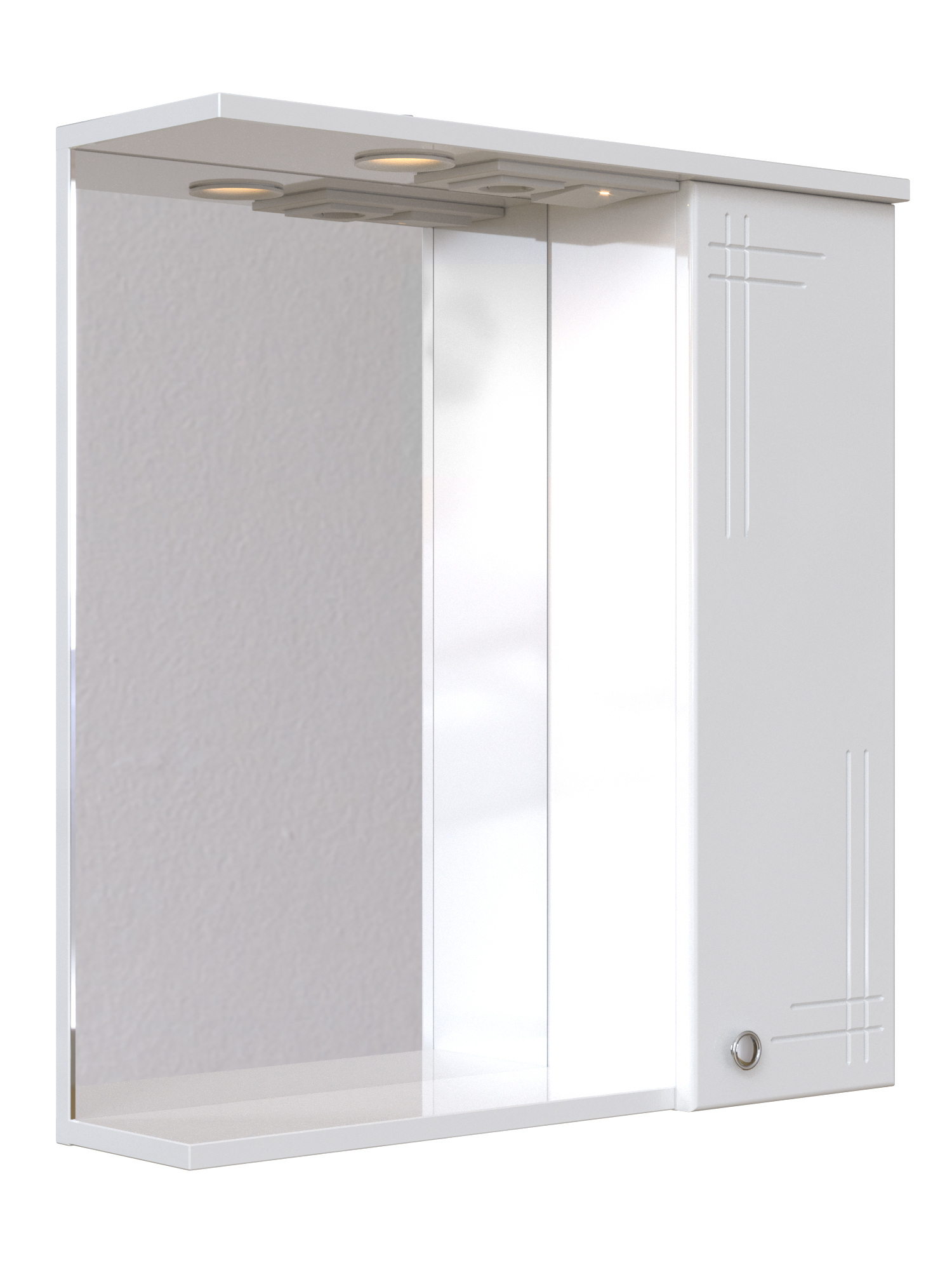 

Зеркало-шкаф SanStar Июнь 60 П, 1/дв, белый, Июнь 60