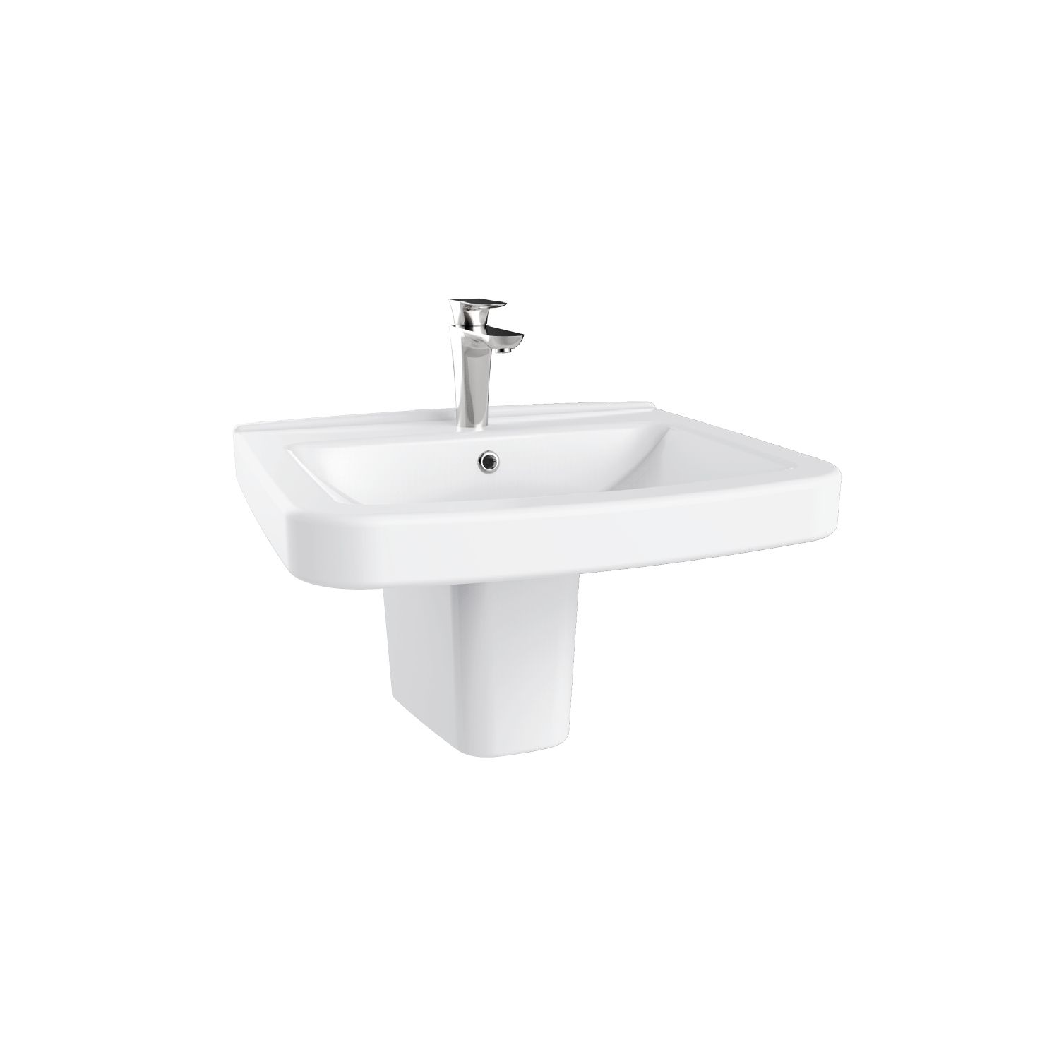 

Раковина Creavit Lara LR060-00CB00E-0000 с полупьедесталом, Белый, LR060-00CB00E-0000