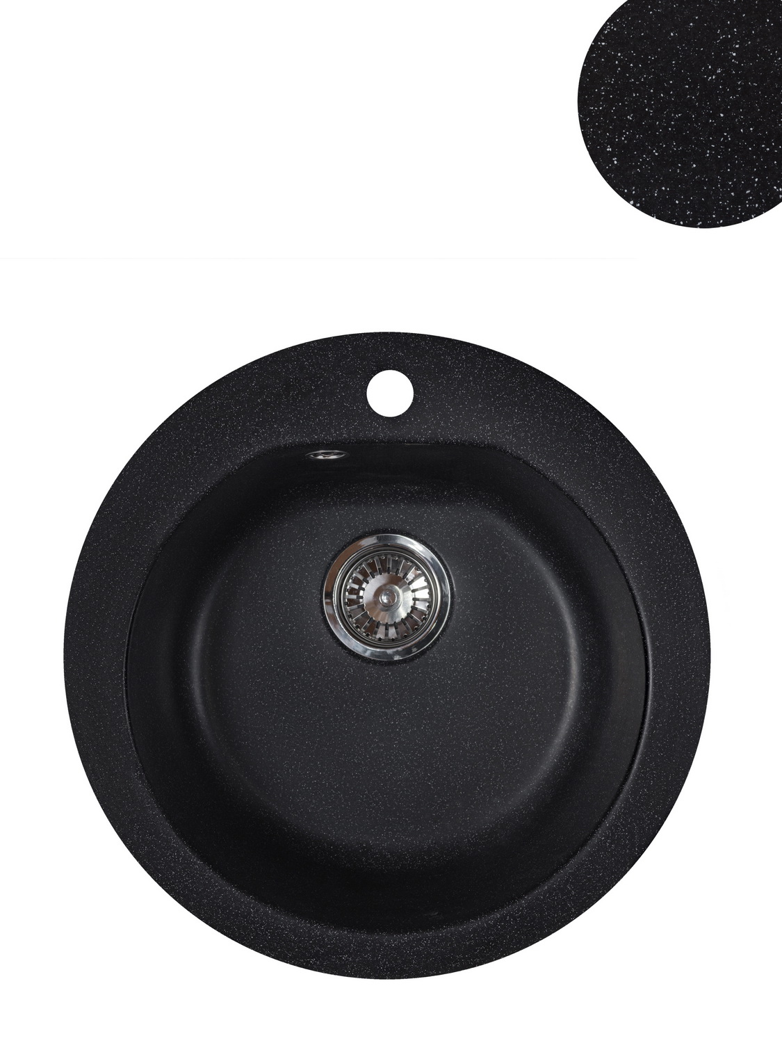 

Мойка кухонная Reflexion Core RX1350СL 50.5х50.5 уголь, Черный, Core RX1350СL