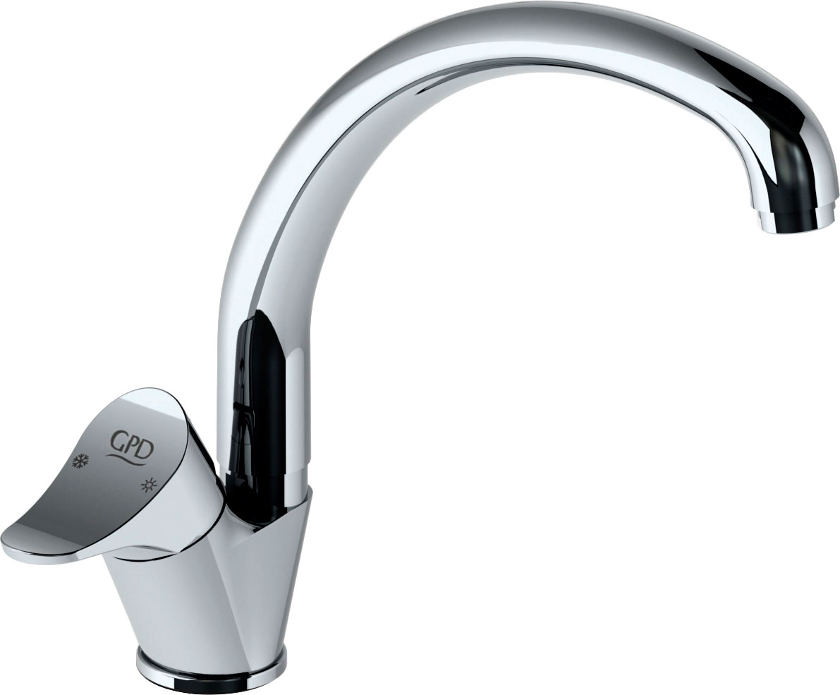 

Смеситель GPD Florus MTE170 для кухонной мойки, Хром