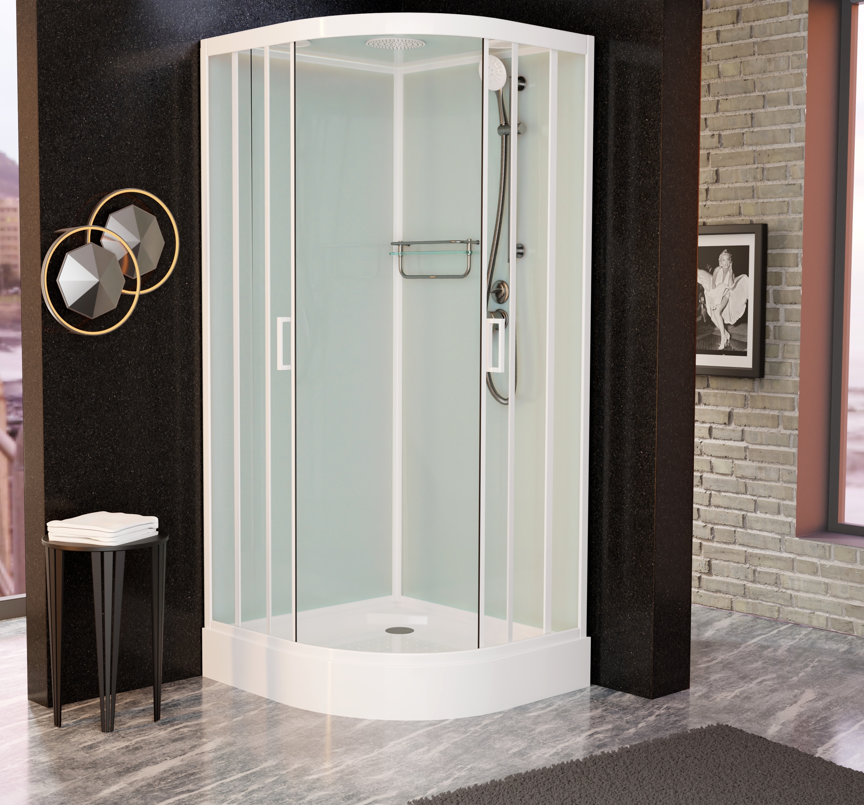 

Душевая кабина Frank F420 М White матовое стекло, F420 М White