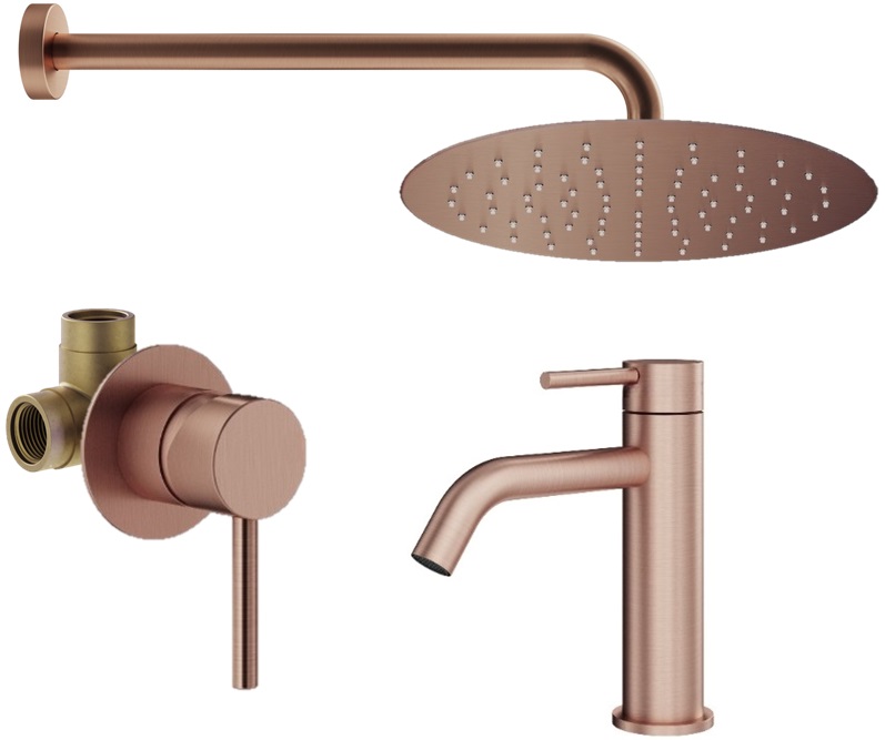 

Душевой комплект Plumberia Selection Ixo KITXO01RS53 медь брашированная, KITXO01RS53