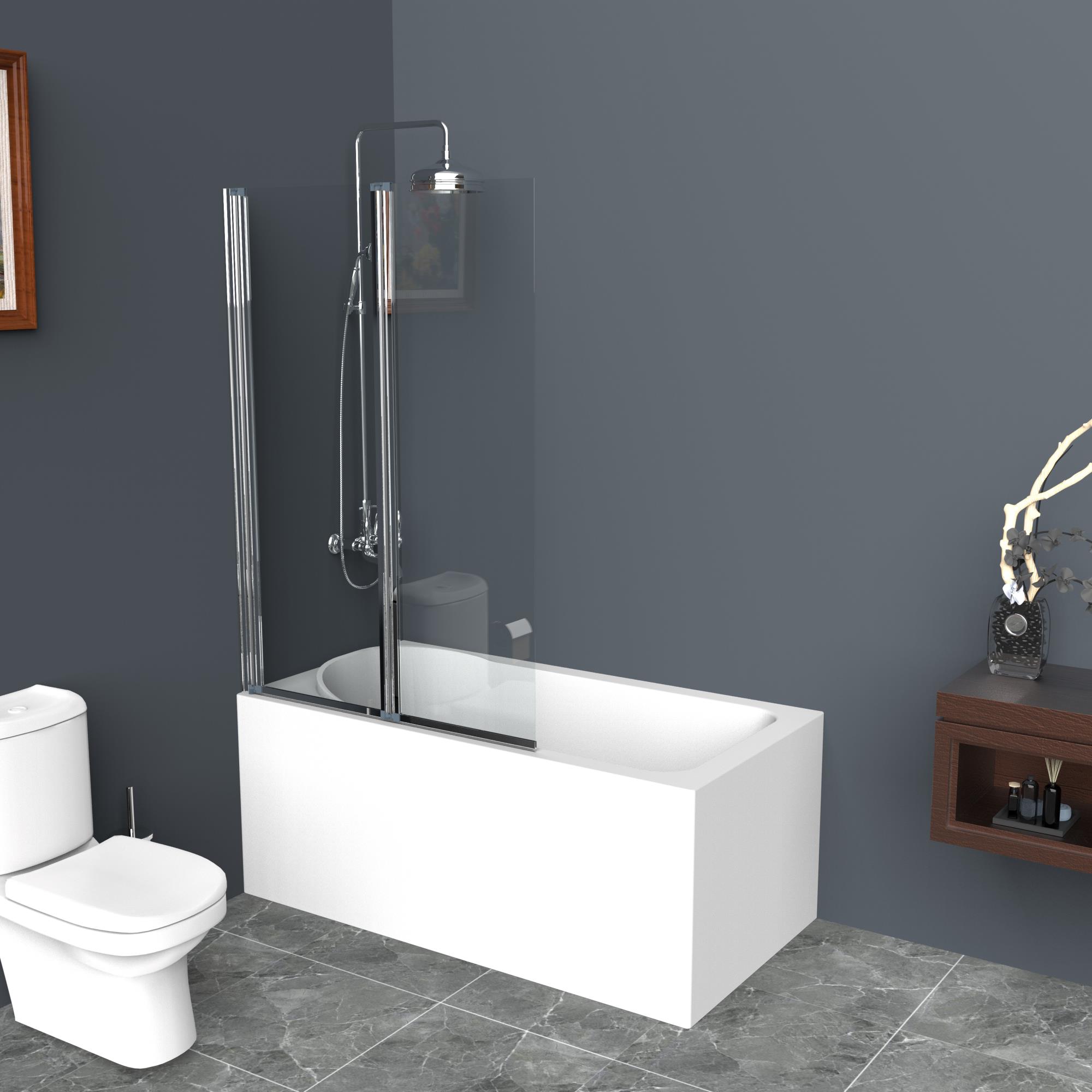 

Шторка на ванну BelBagno Uno 120х150 прозрачное стекло, Uno 120х150