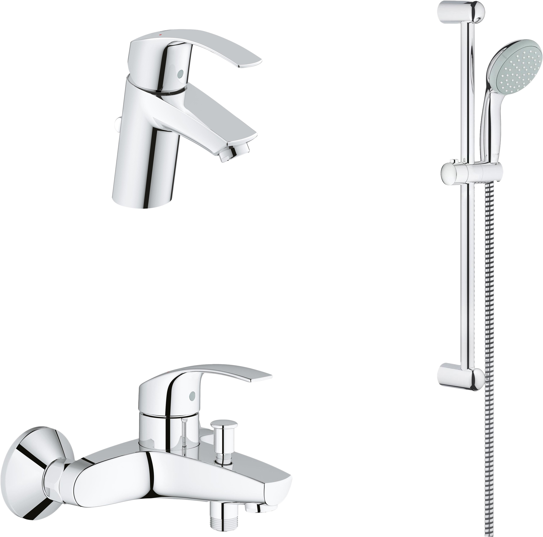 

Комплект для ванной Grohe Eurosmart 124446, Хром, Eurosmart 124446