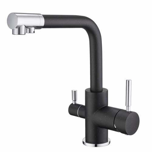 

Смеситель Emar Quartz ЕС - 3003 для кухни морион, Черный, ЕС - 3003