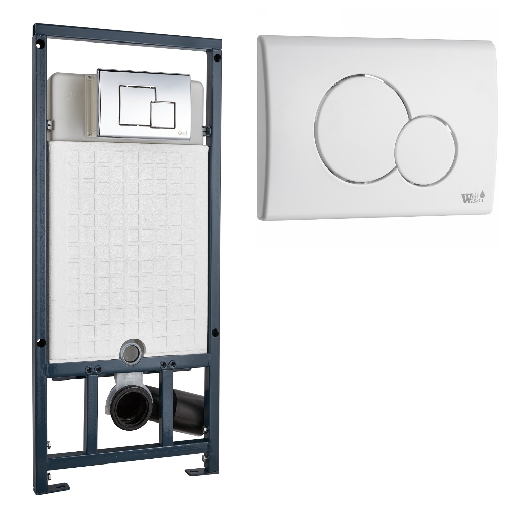 

Инсталляция для унитазов WeltWasser WW INS Marberg 507 RD GL-WT с круглой кнопкой, Marberg 507 RD GL-WT