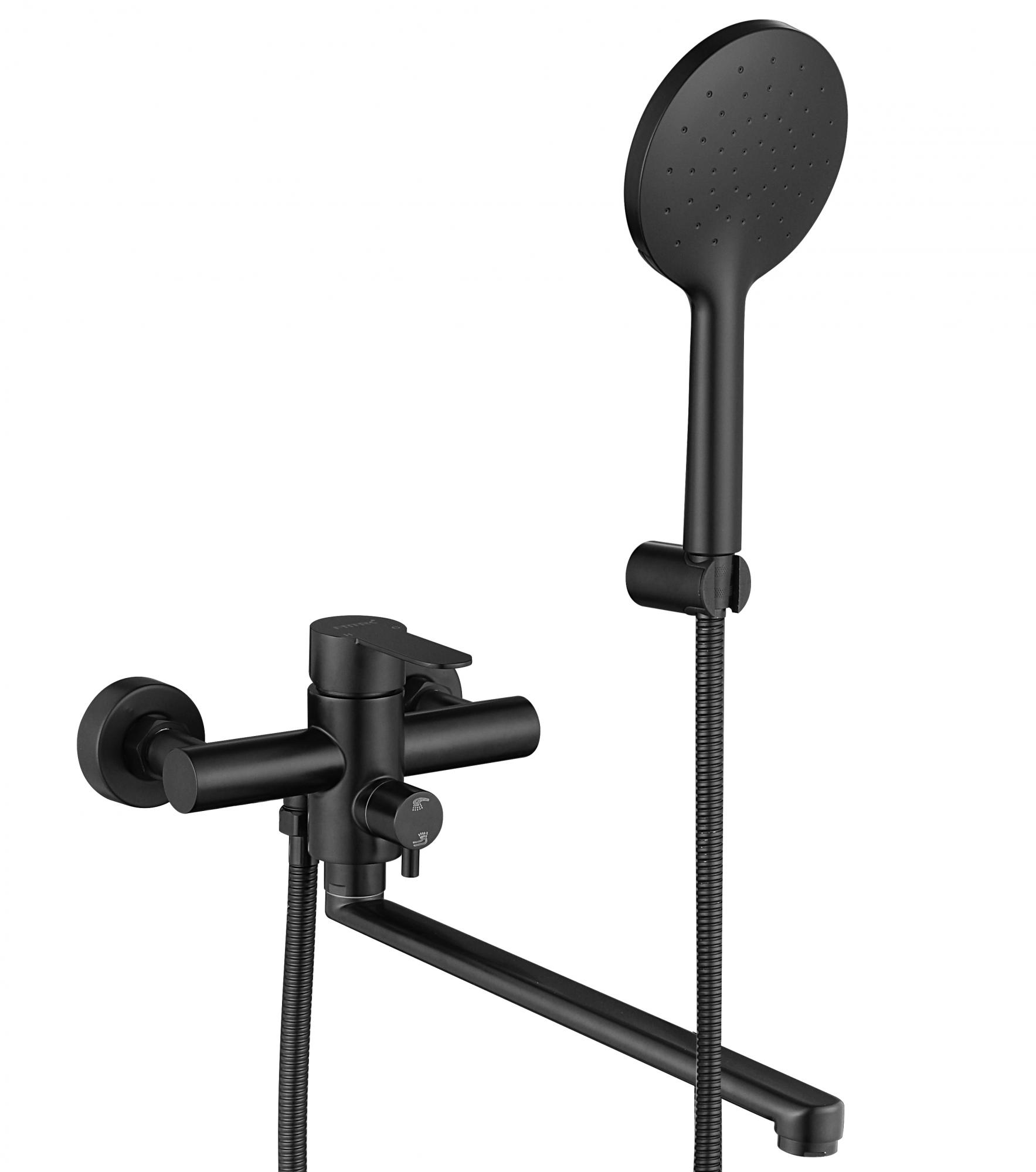 

Смеситель Fmark FS8224H для ванны с душем черный, FS8224H