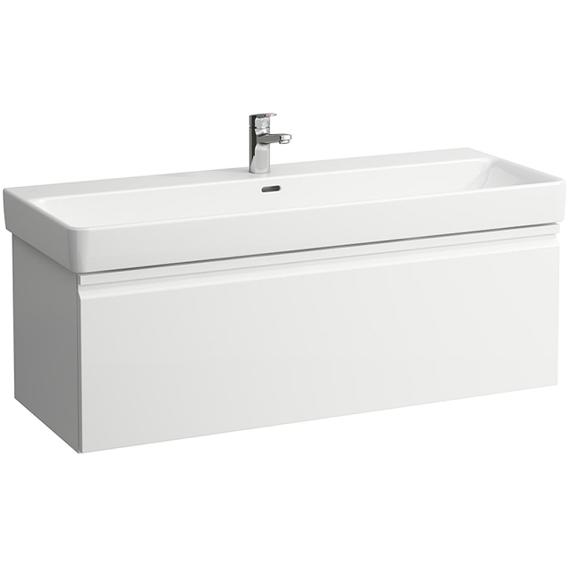 

Тумба с раковиной Laufen Pro S 120 подвесная, 1 ящик, белый матовый, 8.1496.5.000.104.1